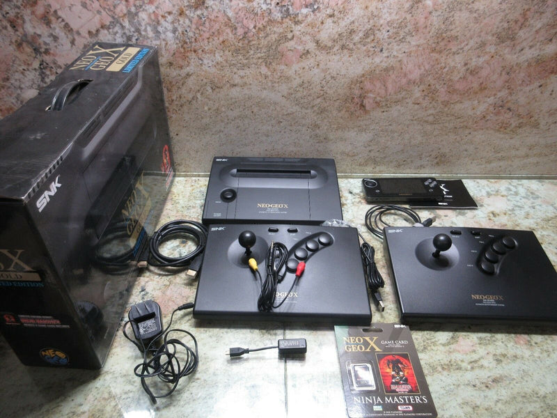 NEO GEO X GOLD CONSOLE NG-001 AES USA VIDEO GAME SYSTEM NINJA MASTERS TESTED
