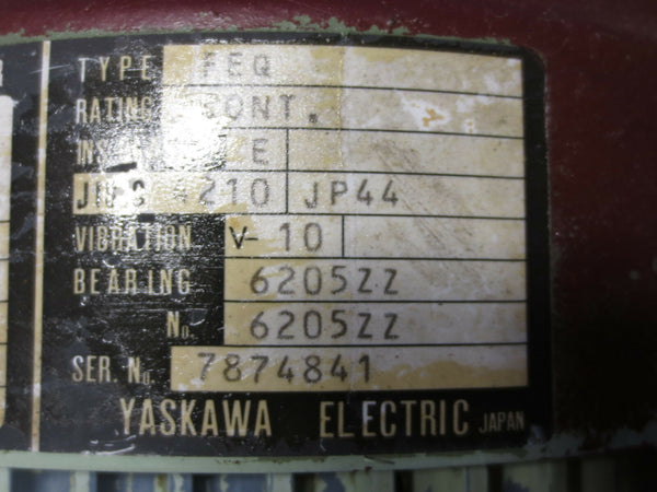 YASKAWA 3 PHASE INDUCTION MOTOR 71-2350 FEQ – arpimachinesales