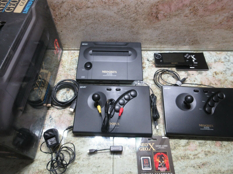 NEO GEO X GOLD CONSOLE NG-001 AES USA VIDEO GAME SYSTEM NINJA MASTERS TESTED