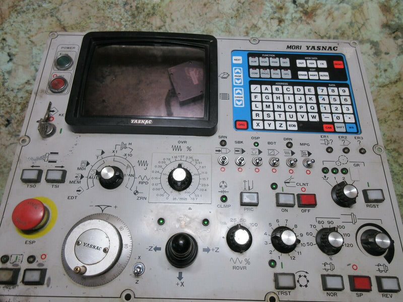 MORI SEIKI SL-3H CNC LATHE MAIN OPERATOR PANEL JZNC-0P15 DF8100261 JANCD-SP01