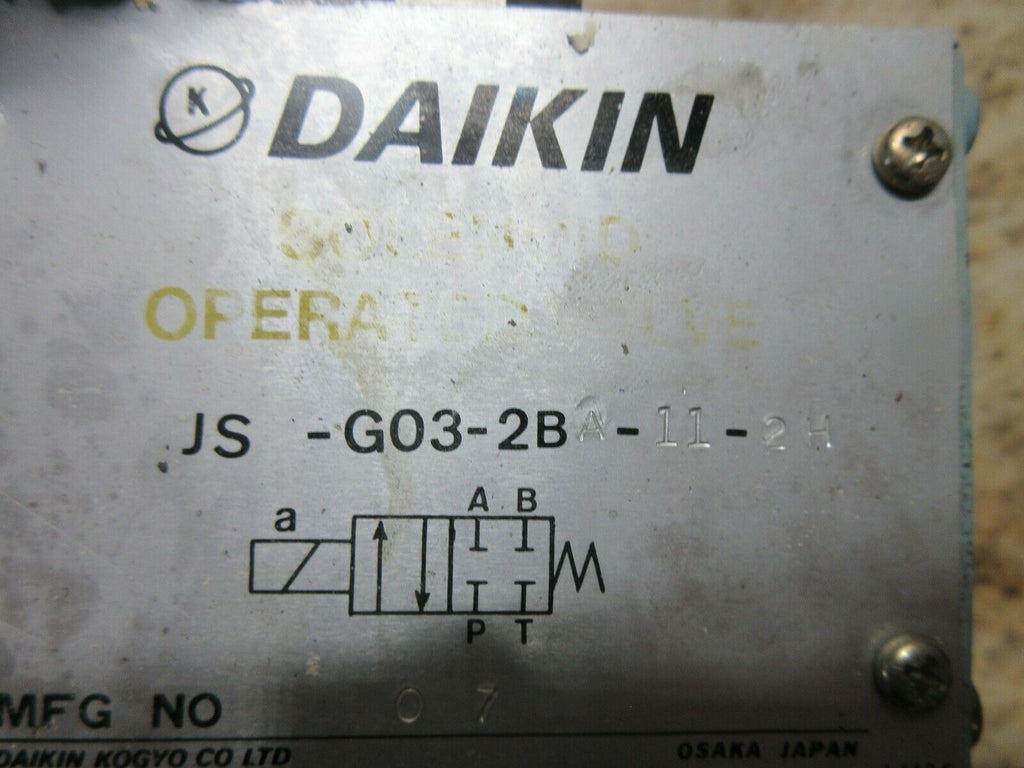 DAIKIN OPERATED VALVE JS-G03-2BA-11-2H SOL.A 0.50 100V