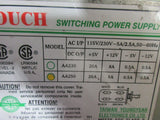 Tactile Commutation Alimentation Électrique Modèle AC I/P Dc O /P AA250