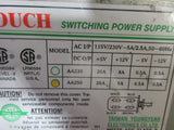 TOUCH SWITCHING POWER SUPPLY MODEL AC I/P DC O/P AA250 CINCINNATI ARROW 500
