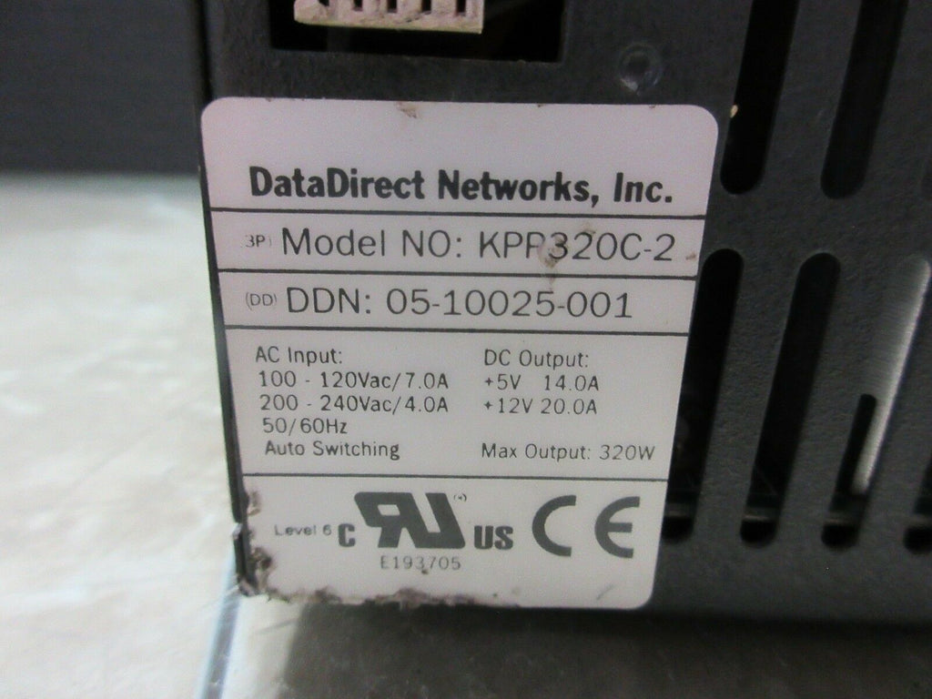 DATA DIRECT NETWORKS POWER SUPPLY UNIT KPP320C-2 DDN 05-10025-001 CNC