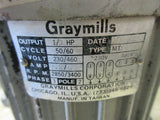 GARYMILLS COOLANT PUMP TYPE MT 1/2 HP 50/60HZ IMV50-F WARRANTY