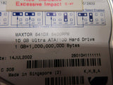 MAXTOR POWER HARD DRIVE 541DX 10GB ATA 14JUL2002 C2B010H1 CINCINNATI ARROW 500