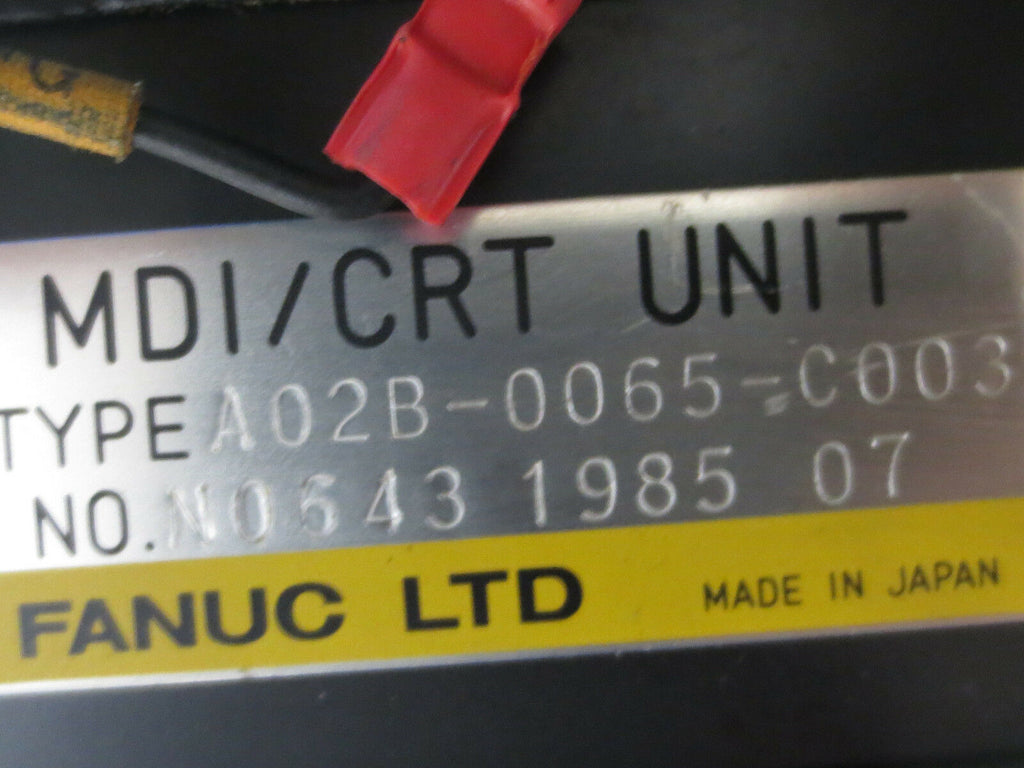 FANUC SYSTEM 3T OPERATOR CONTROL PANEL MDI/CRT UNIT A02B-0065-C003