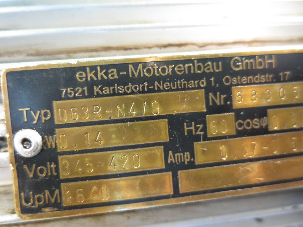 EKKA-MOTORENBAU VACUUM PUMP MOTOR D63R-N4/0 683053