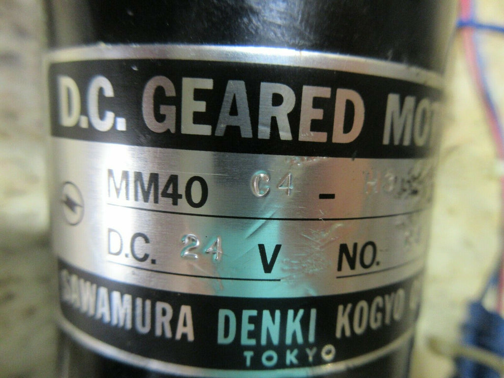 SAWAMURA DENKI D.C. GEARED MOTOR MM40 C4-H3-25 DC24V NO.C3 EACH 1