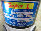 SANYO DENKI SUPER L SERVO MOTOR L840-012 400W 85V 5.6A MITSUBISHI DWC-90SB EDM
