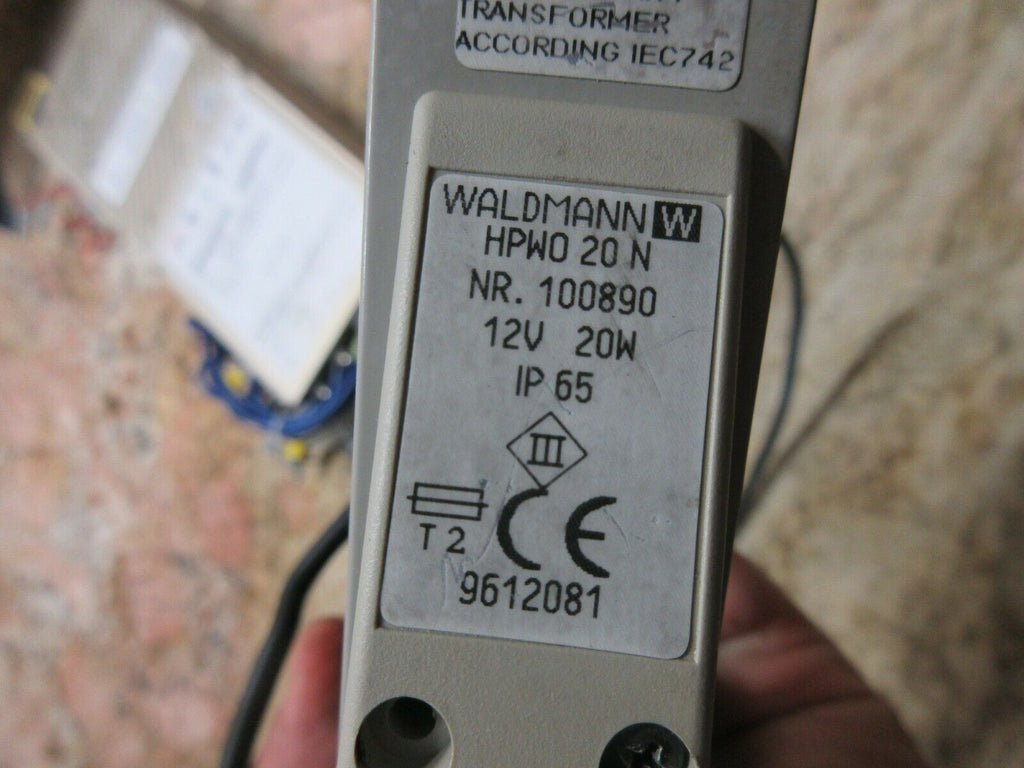 WALDMANN CNC WORK LIGHT LAMP HPW0 20 N 12V 20W IP65 9612081 CHARMILLES 2000 EDM