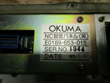 OKUMA MC-4VA CNC MILL OSP5000M MAIN OPERATOR PANEL E5406-019-099-1 E0189-653-014