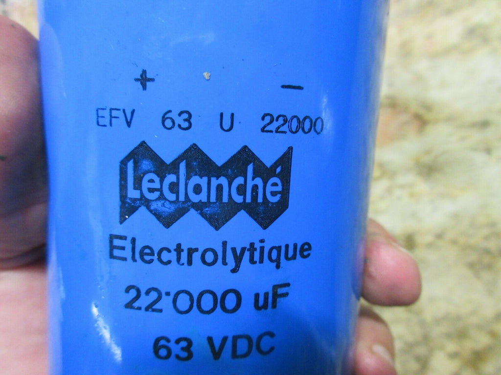 LECLANCHE CAPACITOR ELECTROLYTIQUE 22.000 UF 63 VDC 46.96