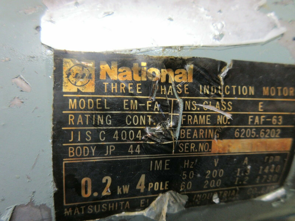 NATIONAL EM-FA FAF-63 MAKINO FNC 106 CNC MILL HYDRAULIC MOTOR PUMP WARRANTY