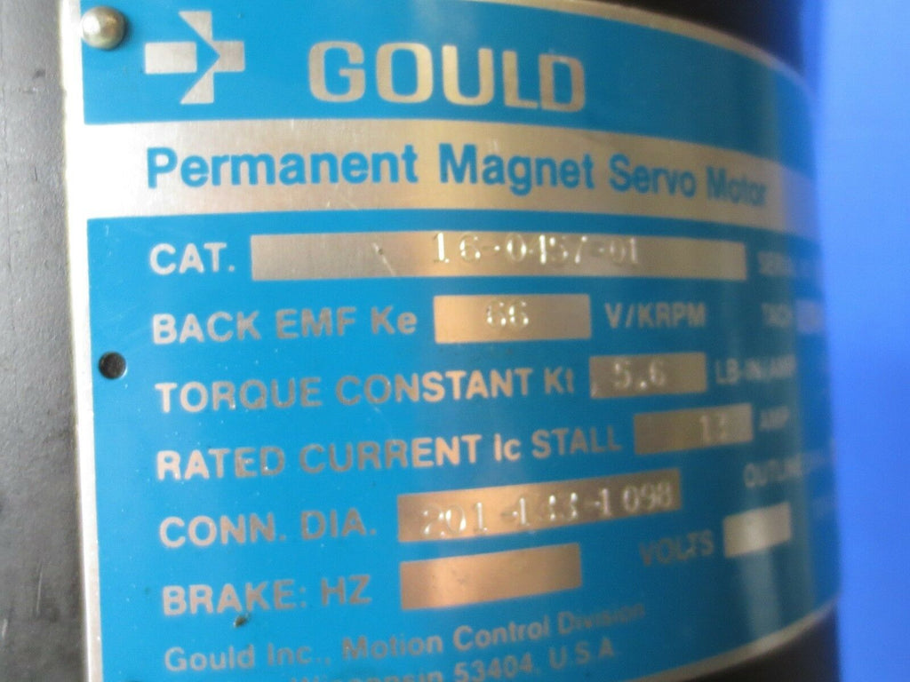 GOULD MAGNETIC SERVO MOTOR 16-0457-01 BLUE LABEL