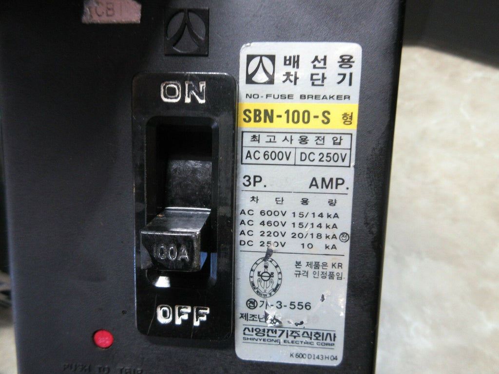 MITSUBISHI NO-FUSE BREAKER SBN-100-S 3P CNC EDM EACH