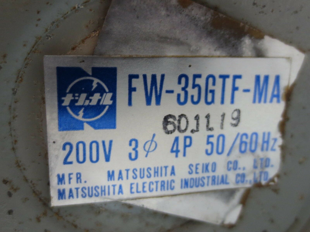 HITACHI SEIKO H-CUT304P CNC EDM MATSUSHITA FW-35GTF-MA FAN 200V FW35GTFMA