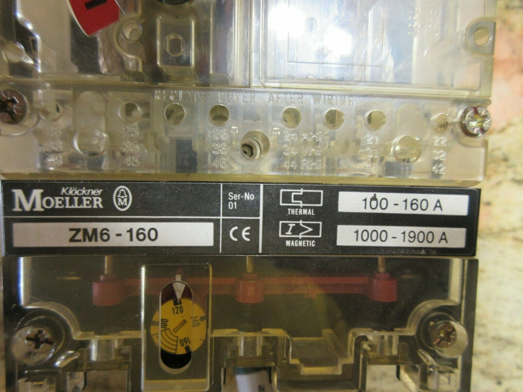 KLOCKNER MOELLER CONTACTOR BREAKER ZM6-160 CINCINNATI HMC 400