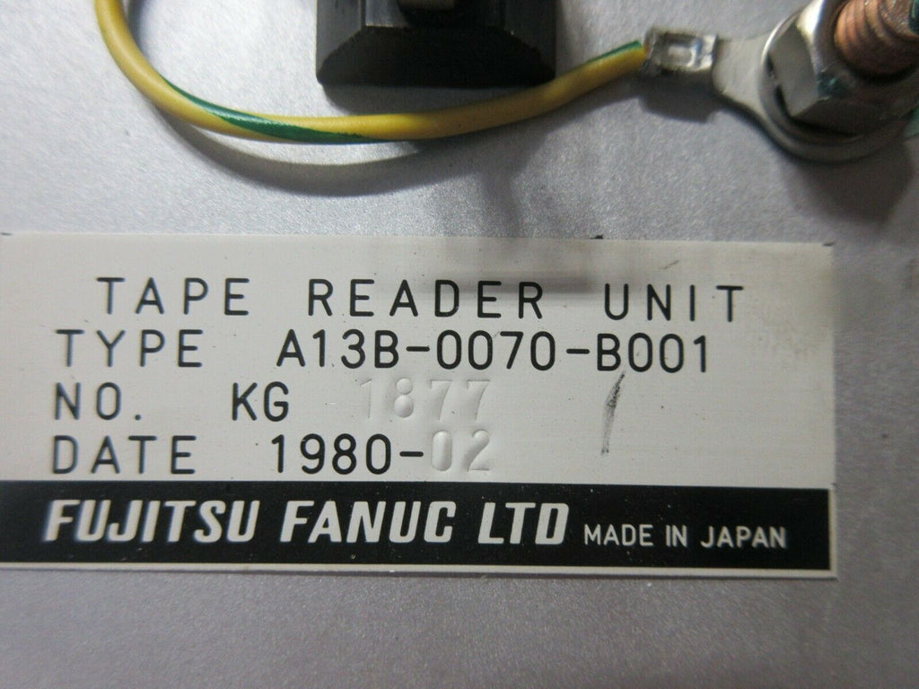 FUJITSU TAPE READER A13B-0070-B001 KG 1877 1980-02 A860-0060-T001