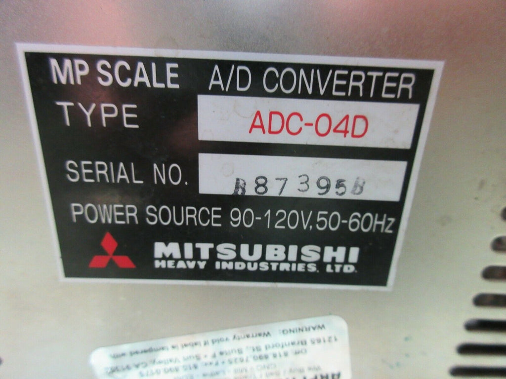 MITSUBISHI MP SCALE A/D CONVERTER TYPE ADC-04D 120V MAZAK