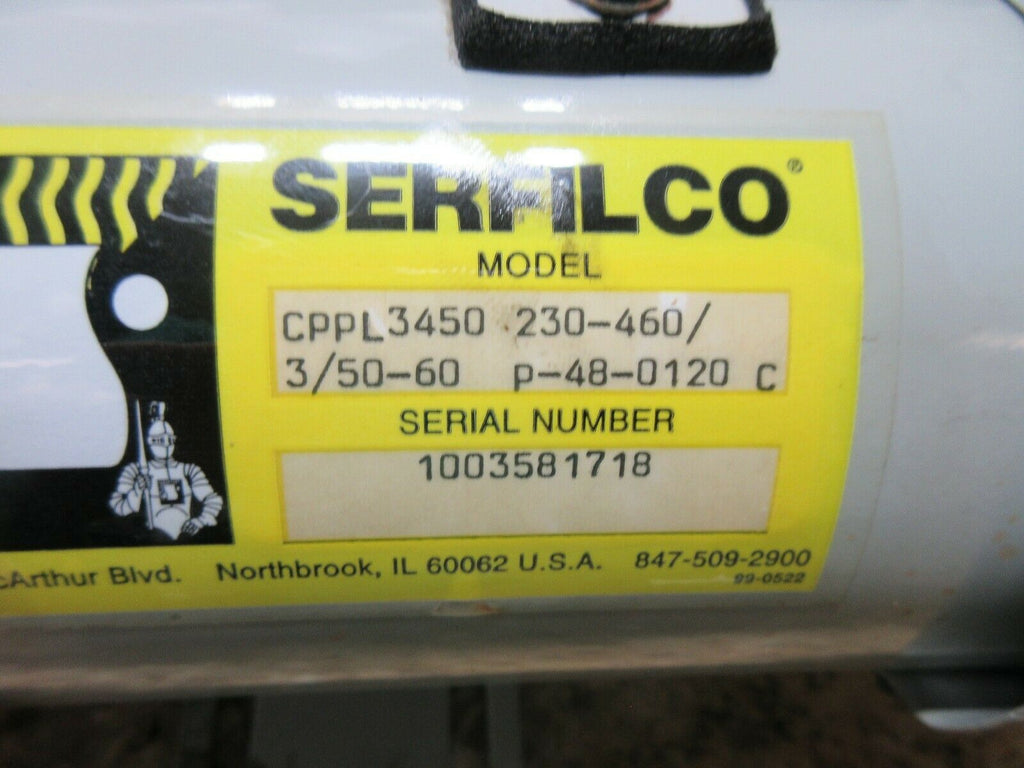 SERFIL CO MOTOR CPPL 3450 230-460/3/50-60 P-48-0120 C W/ OILMATIC KTC-7.5D-CB3