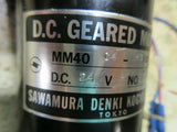 SAWAMURA DENKI D.C. GEARED MOTOR MM40 C4-H3-25 DC24V NO.C3 EACH 1